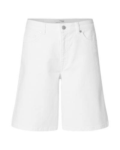 Shorts - Slflexia white bermuda denim shorts – Snow white